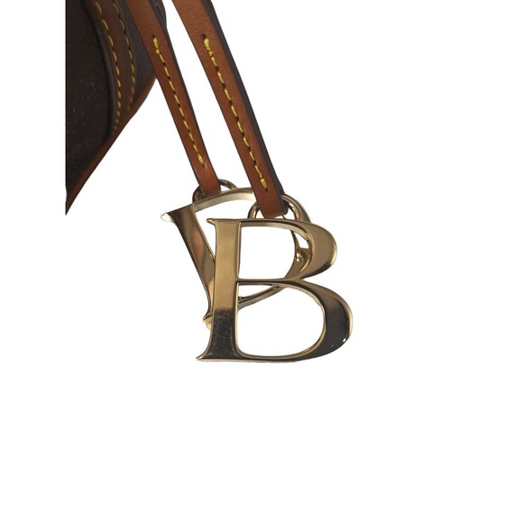 Gorgeous Dooney & Bourke Brown and Tan Leather Dome Type Tote Bag - Picture 7 of 10